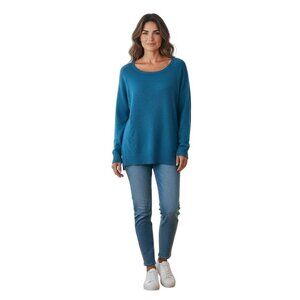 Evolution by Cyrus Womens Pullover Sweater~Size Large~Teal Blue~NWOT L11 24